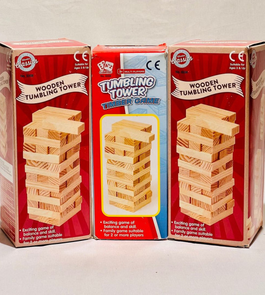 WOODEN TUMBLING TOWER