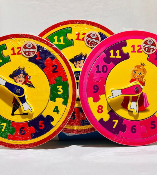 WOODEN TOY ( puzzle clock )