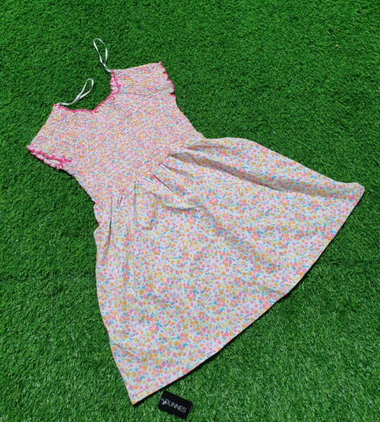 DUNES DRESS WITH PINK FLOWER